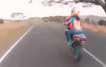 Girl on Yamaha R1 Does Impressive Stunts