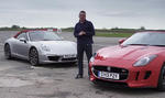 Jaguar F Type vs 2012 Porsche 911 Carrera 4S