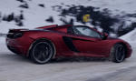 McLaren 12C Spider vs Snowboarder
