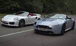 Porsche 911 Turbo S vs Aston Martin V12 Vantage S