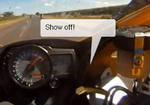 Rider Surprised by Snake on Motorcycle At 160 mph