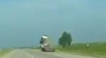 SUV Jumps Over Trailer Truck