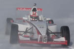 Single Seat Race Car Drifts On Snow Covered Nurburgring