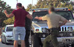 Stealing The Wheel Of A Patrol Car. Bad Prank Idea