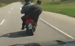 Two Drunk Russians On A Scooter
